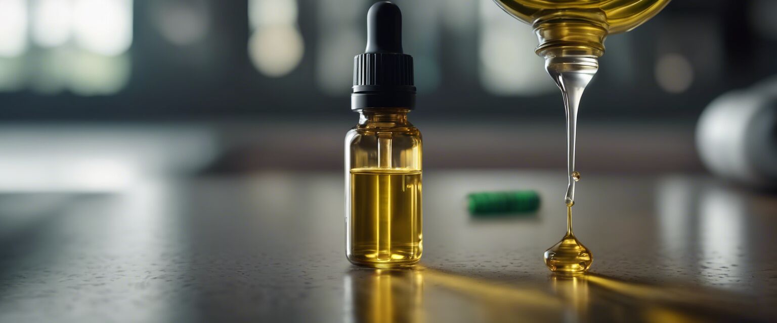 CBD oil dropper