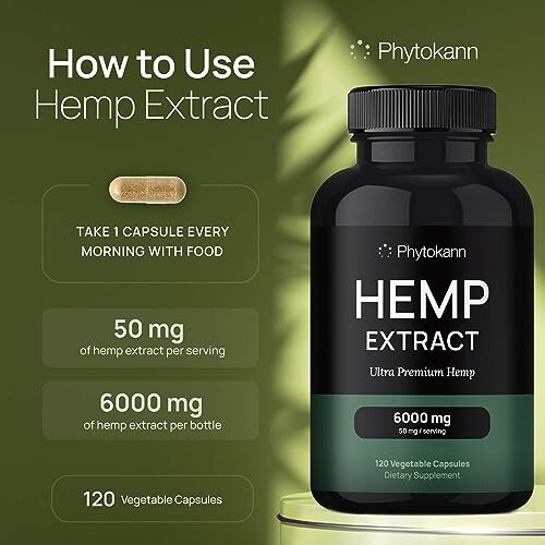 Phytokann hemp extract supplement with dosage information